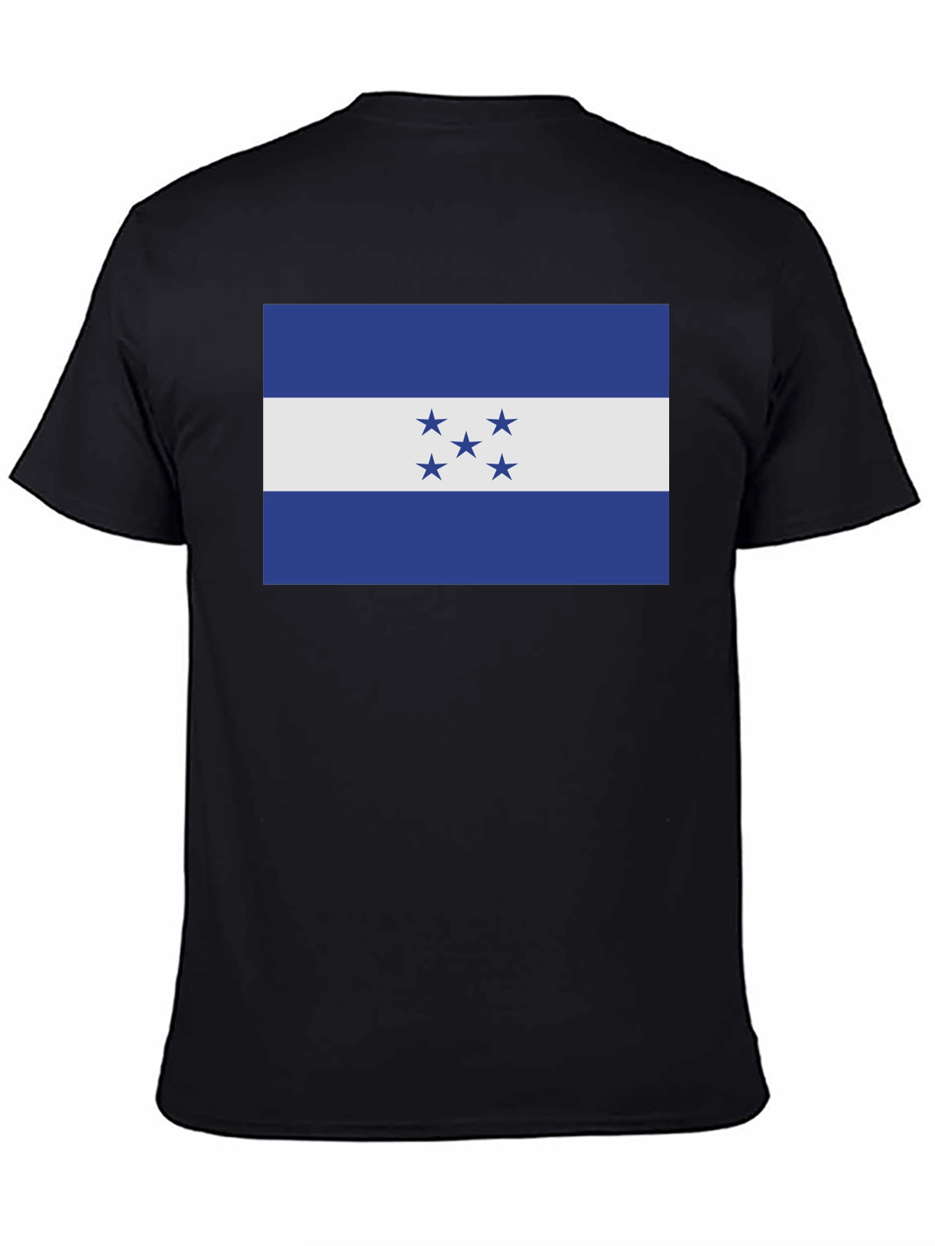 Honduras Flag T-Shirt - Black Cotton Tee