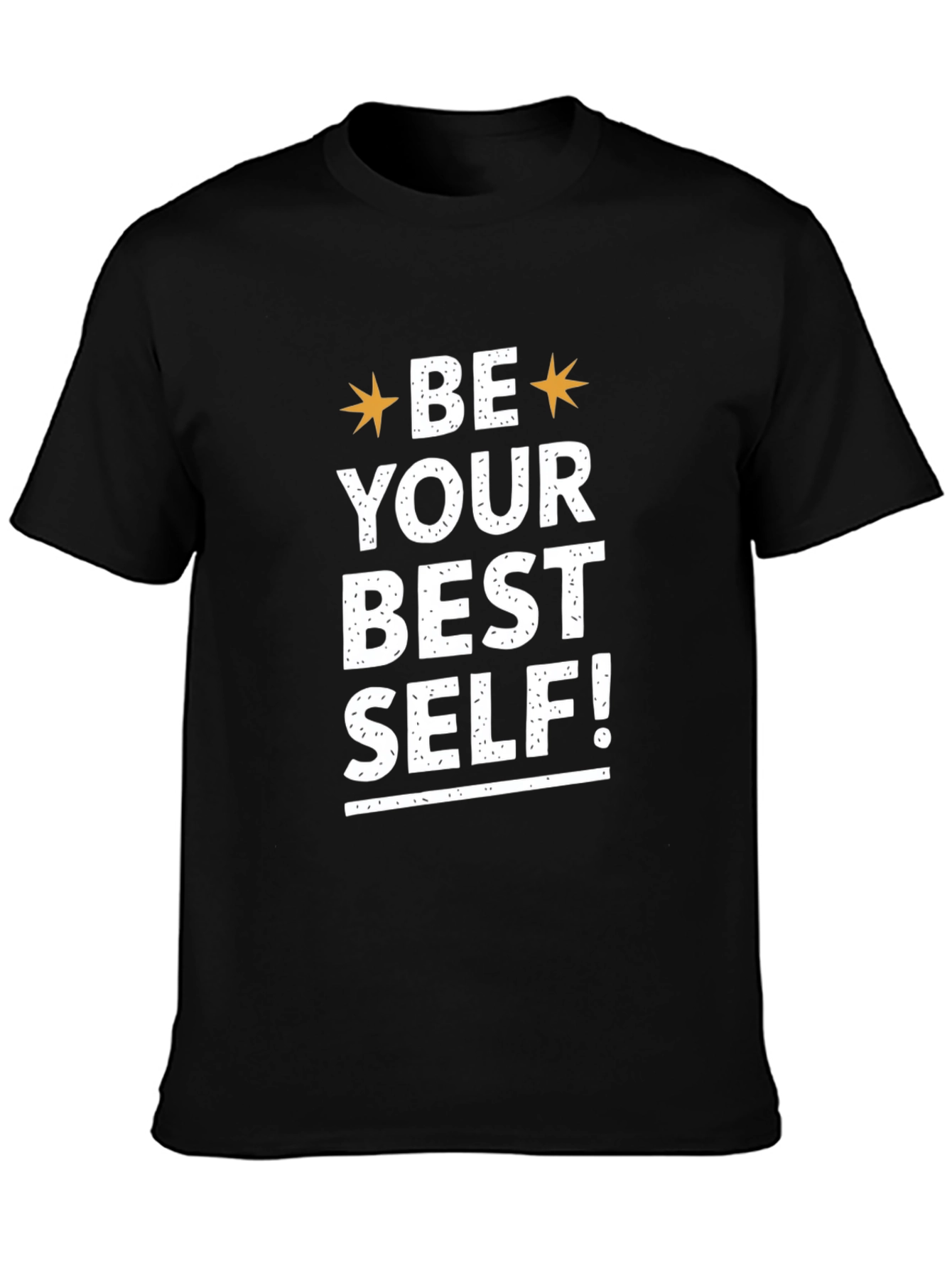 Motivational Be Your Best Self! Black T-Shirt