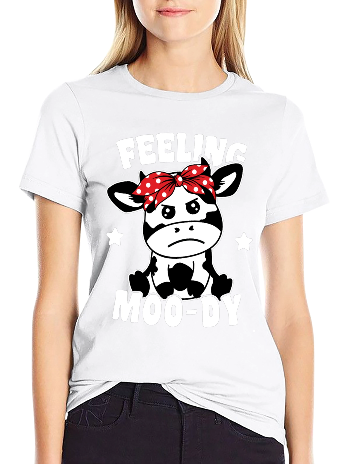 Feeling Moo-Dy Cow Graphic Tee