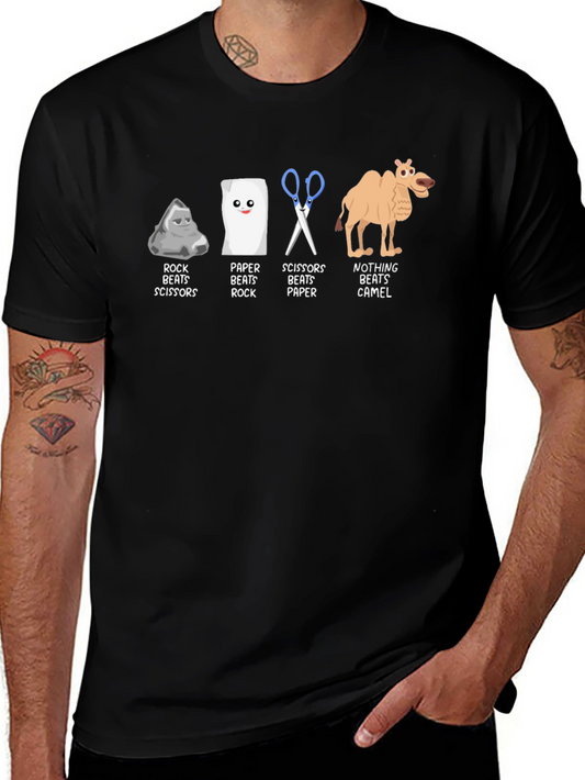 Rock Paper Scissors Camel T-Shirt