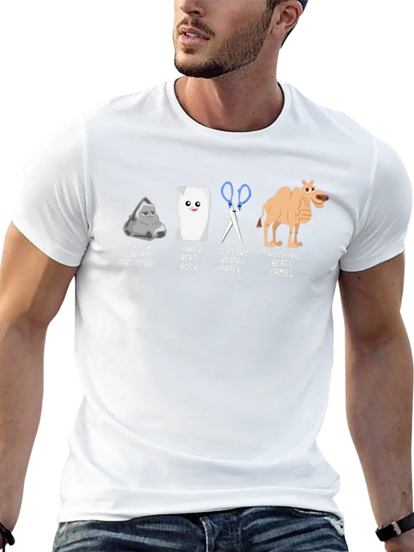 Rock Paper Scissors Camel T-Shirt