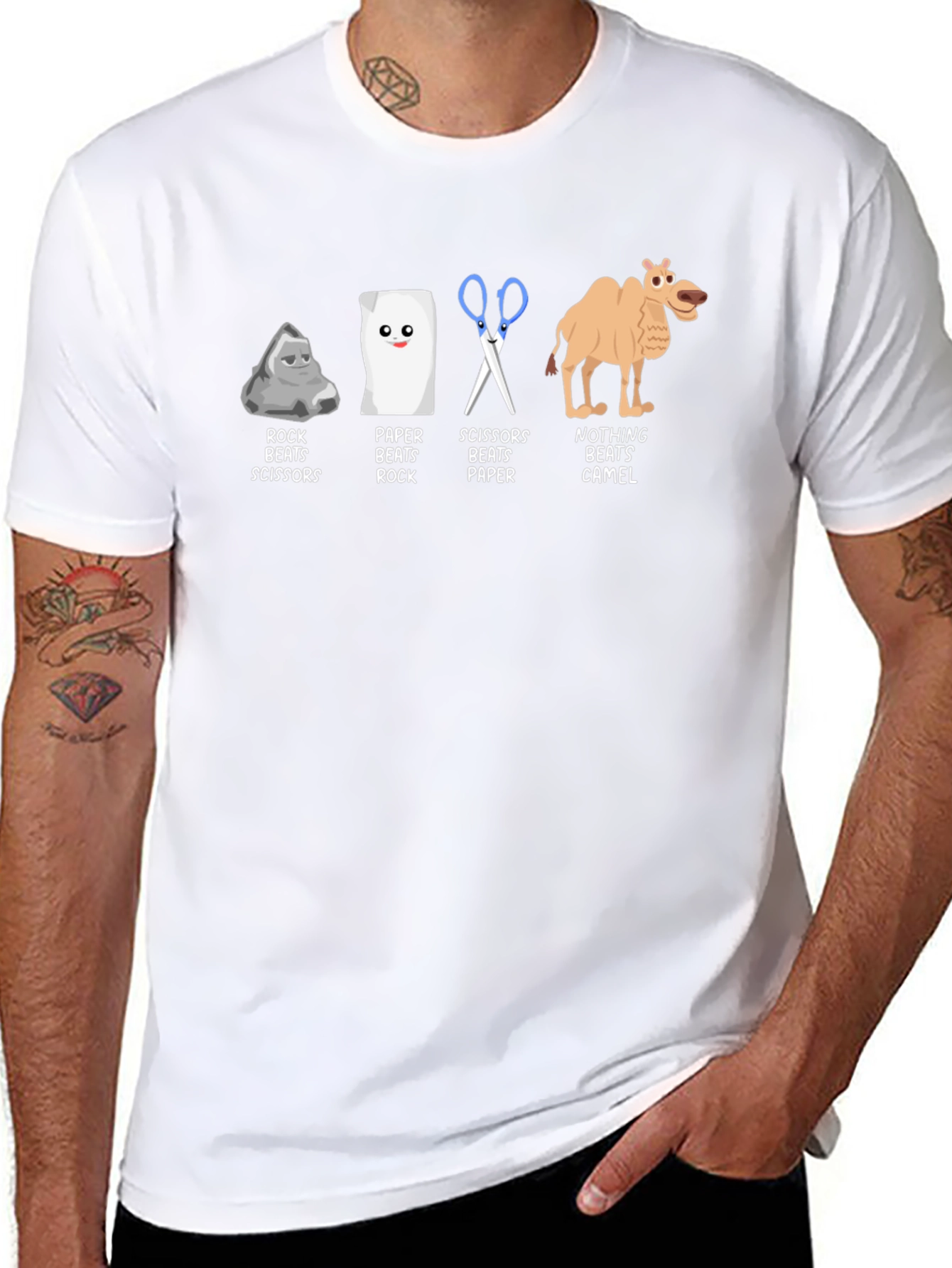 Rock Paper Scissors Camel T-Shirt
