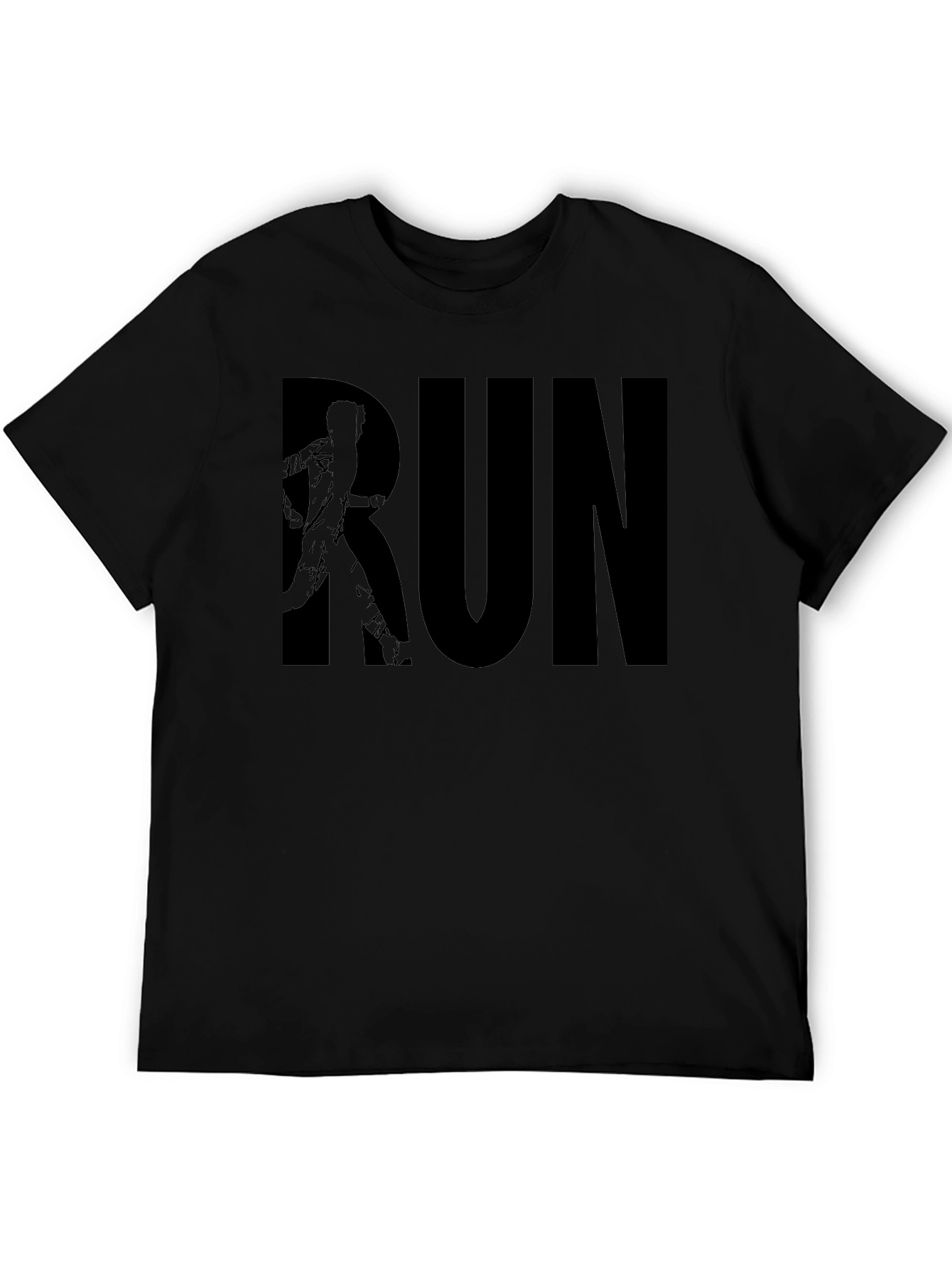 Run Graphic Tee - Black Casual Shirt