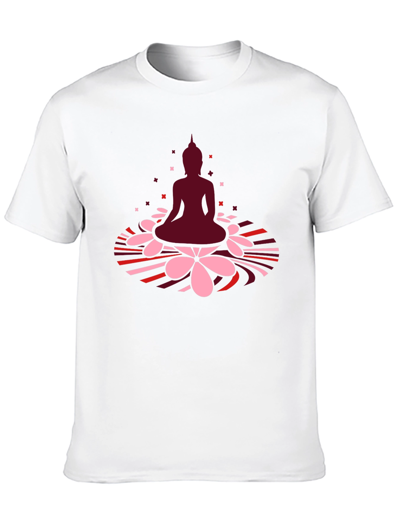 Buddha Lotus Graphic Tee - Black Cotton T-Shirt