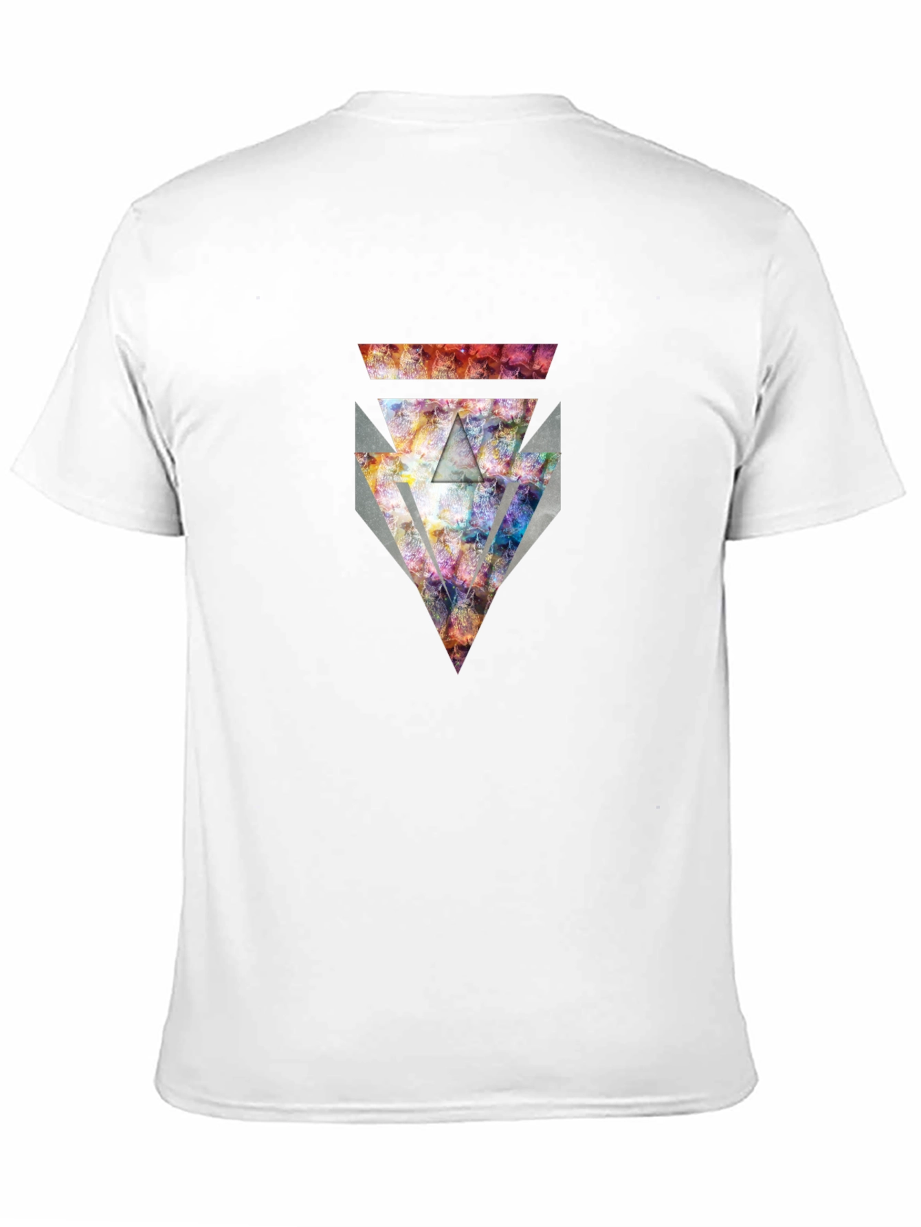 Abstract Geometric Graphic Print Black T-Shirt