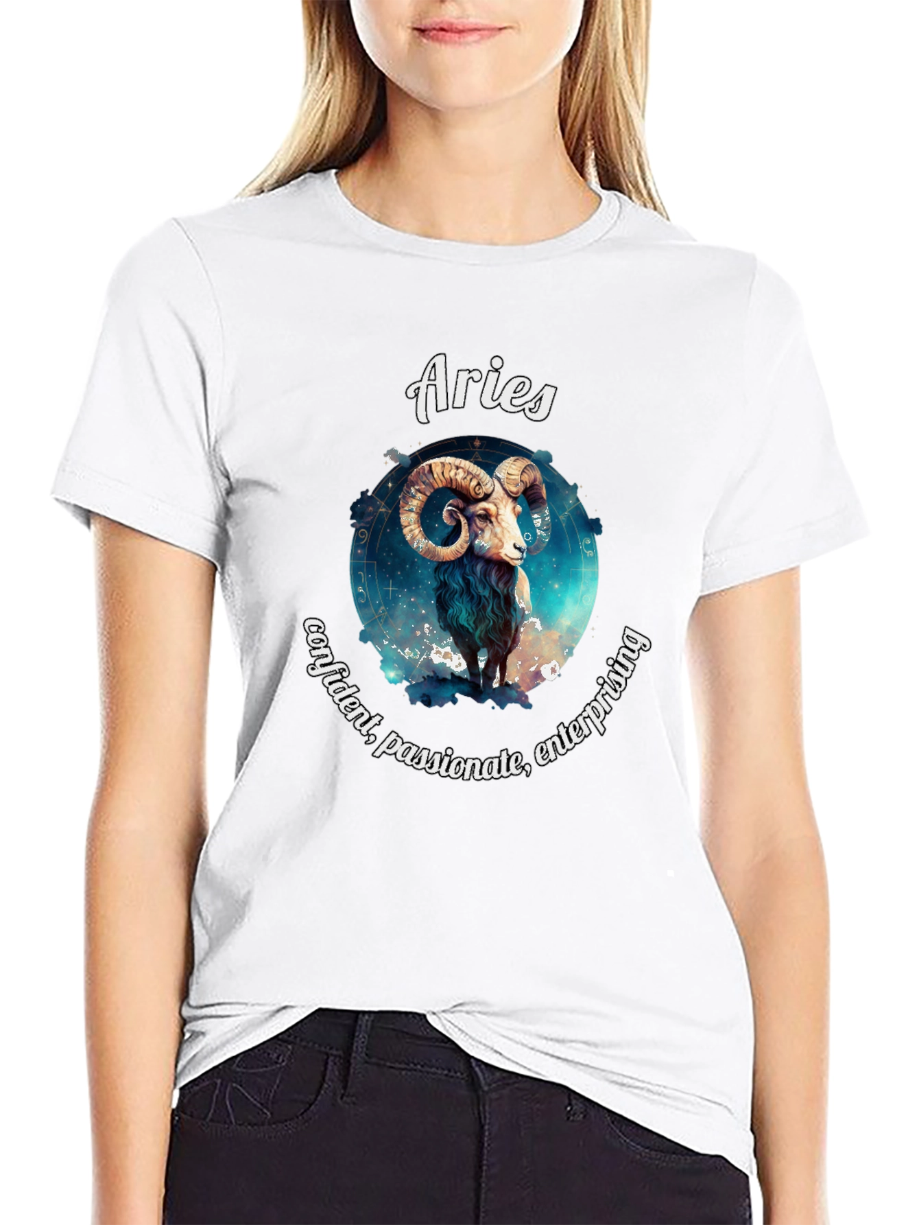Aries Zodiac T-Shirt - Confident Passionate Enterprising