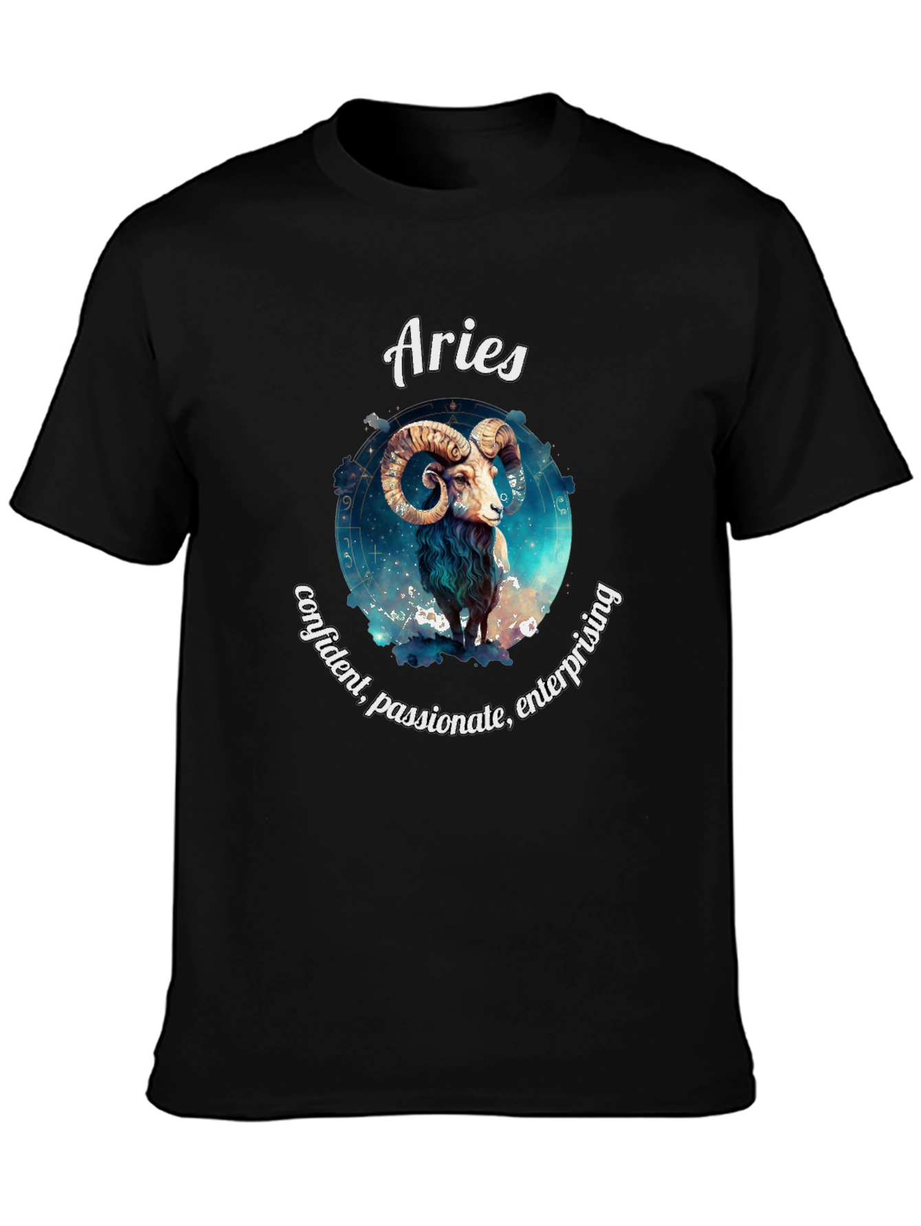 Aries Zodiac T-Shirt - Confident Passionate Enterprising