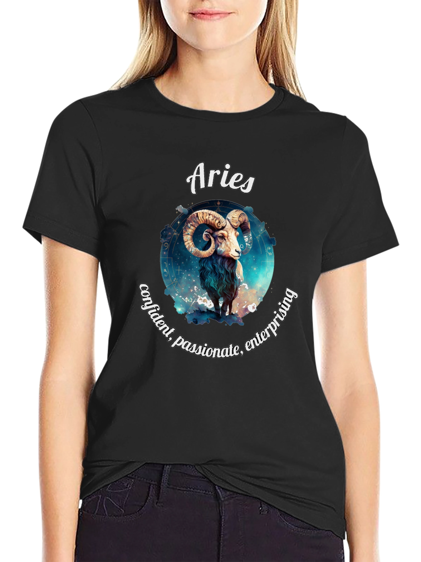Aries Zodiac T-Shirt - Confident Passionate Enterprising