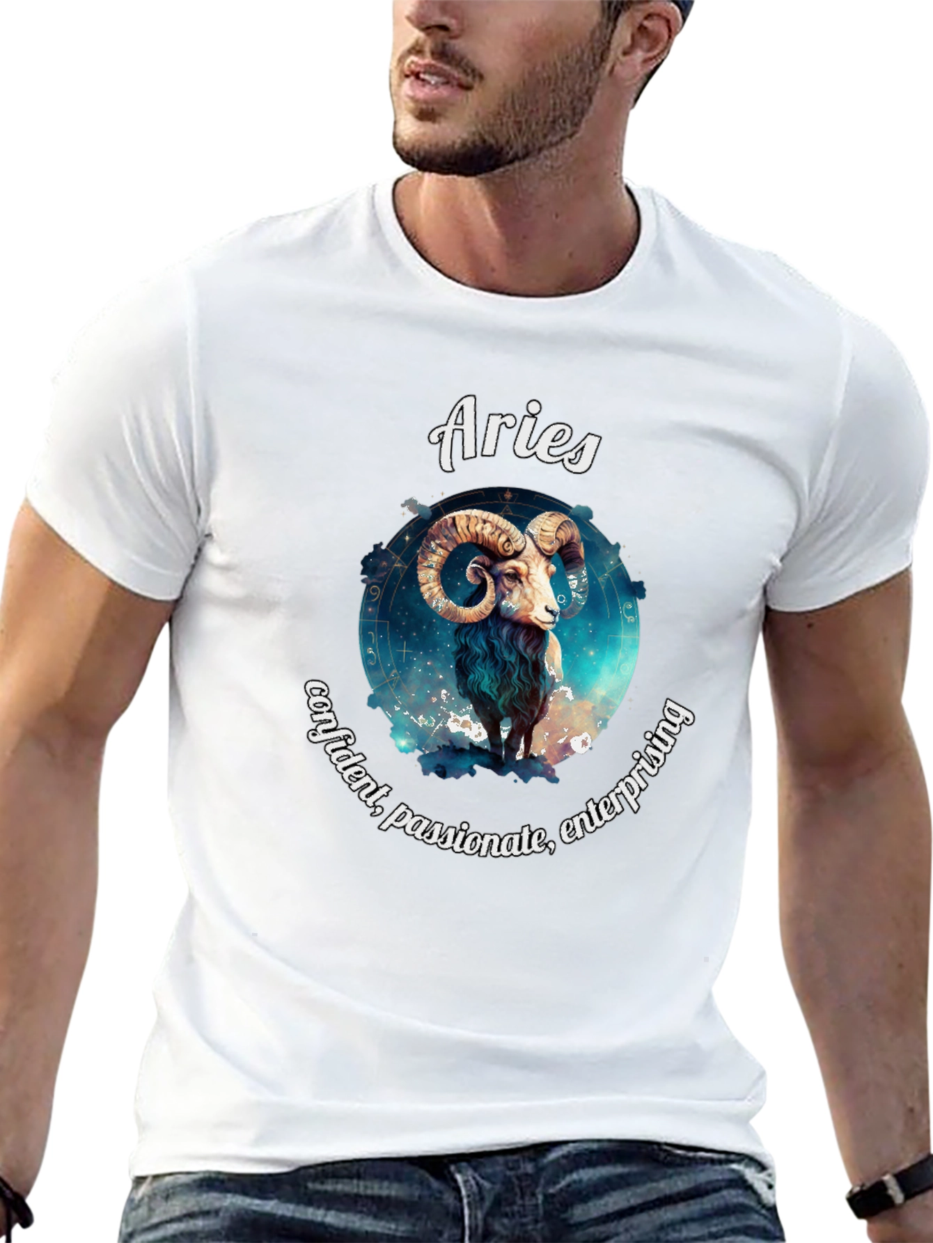 Aries Zodiac T-Shirt - Confident Passionate Enterprising