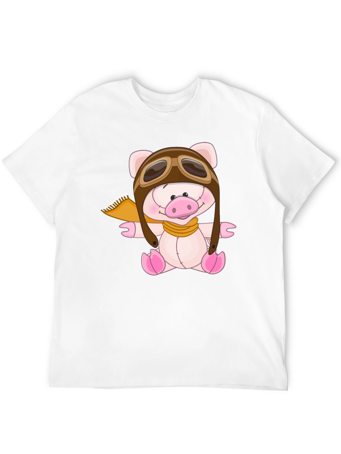 Pilot Pig Black T-Shirt