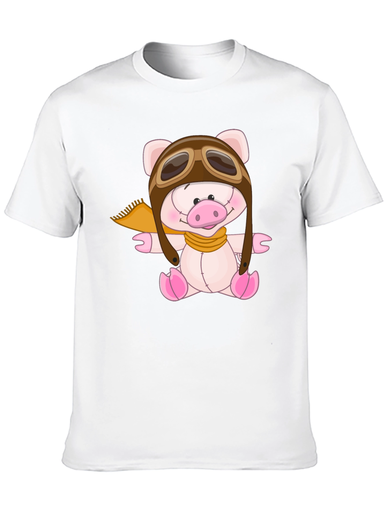 Pilot Pig Black T-Shirt