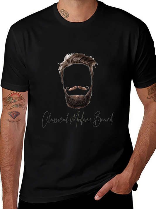 Modern Beard Graphic Tee - Classic Style