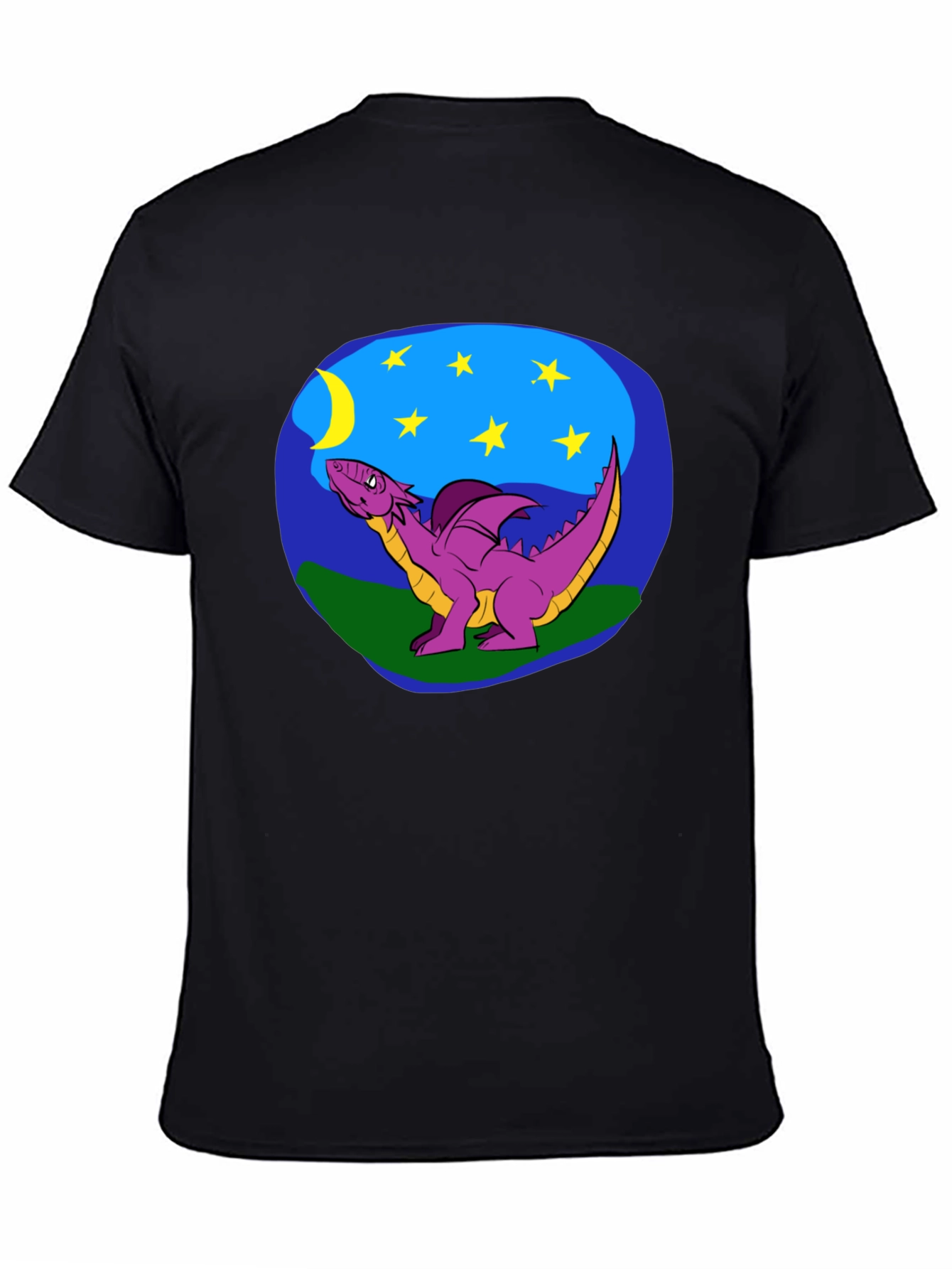 Dragon Moon Graphic Tee - Black