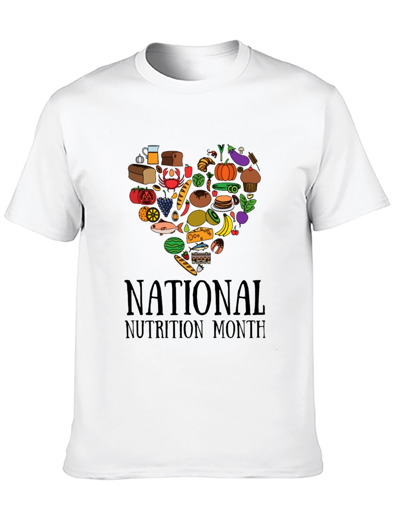 National Nutrition Month Heart T-Shirt