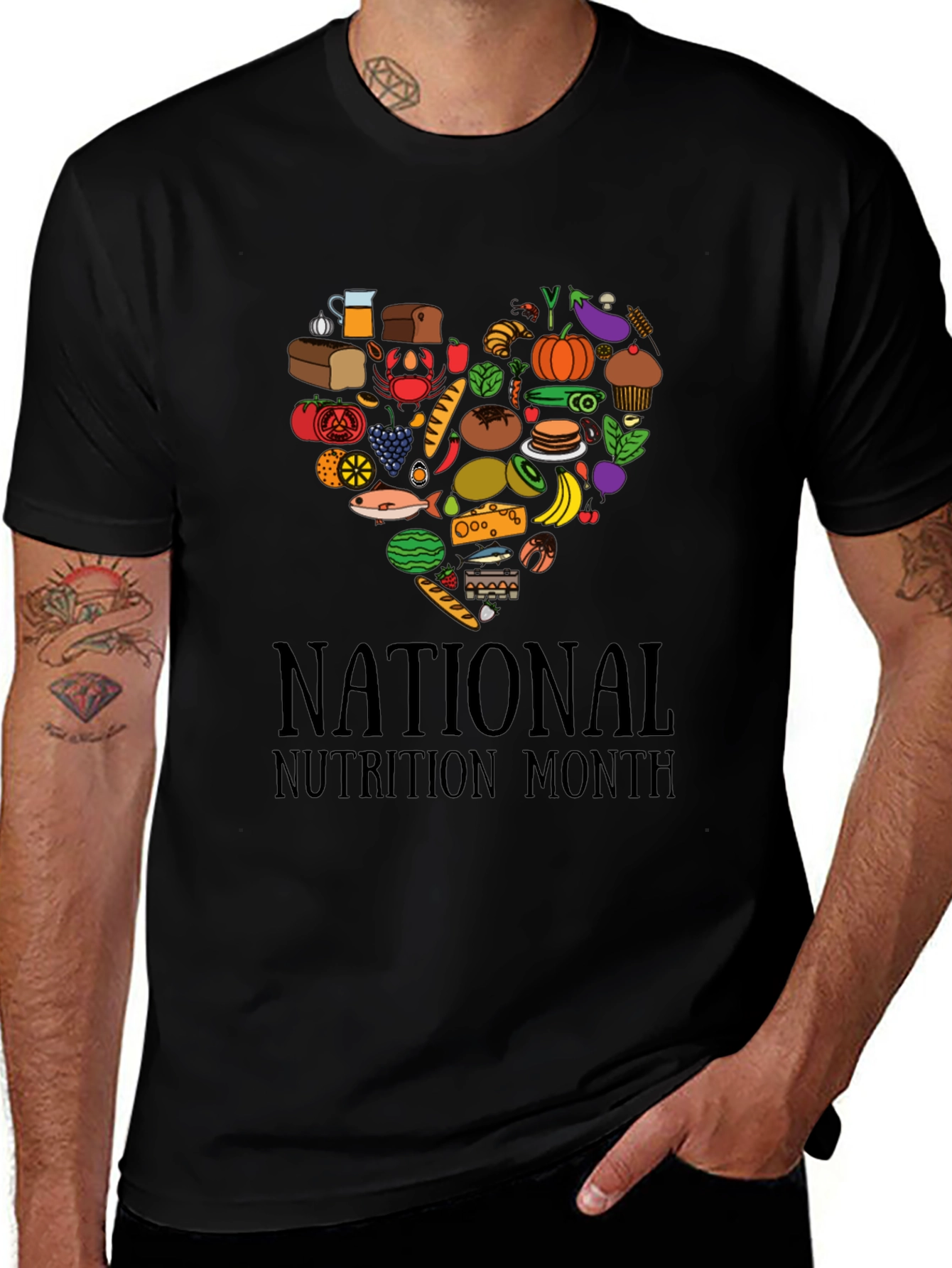 National Nutrition Month Heart T-Shirt