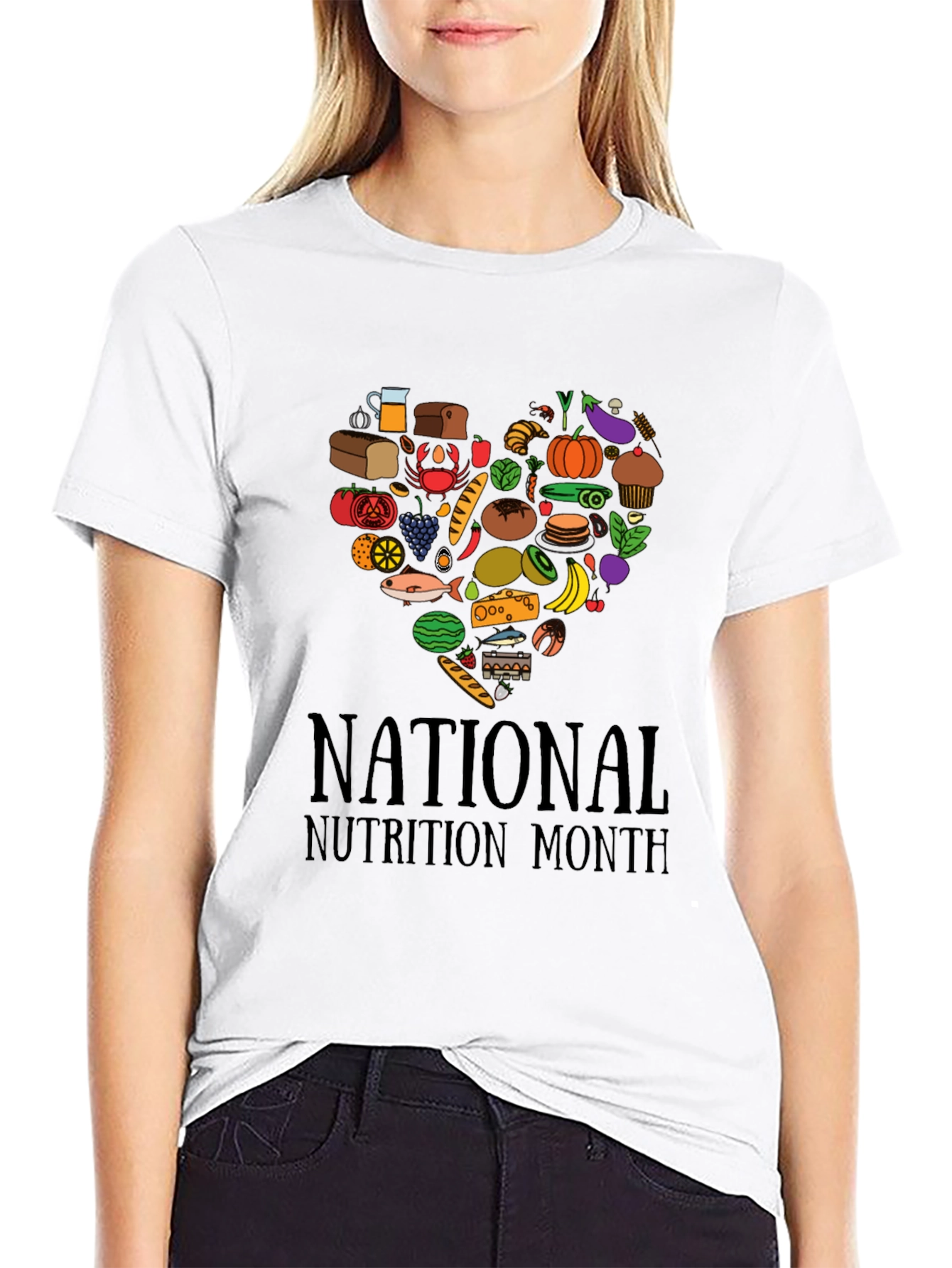 National Nutrition Month Heart T-Shirt