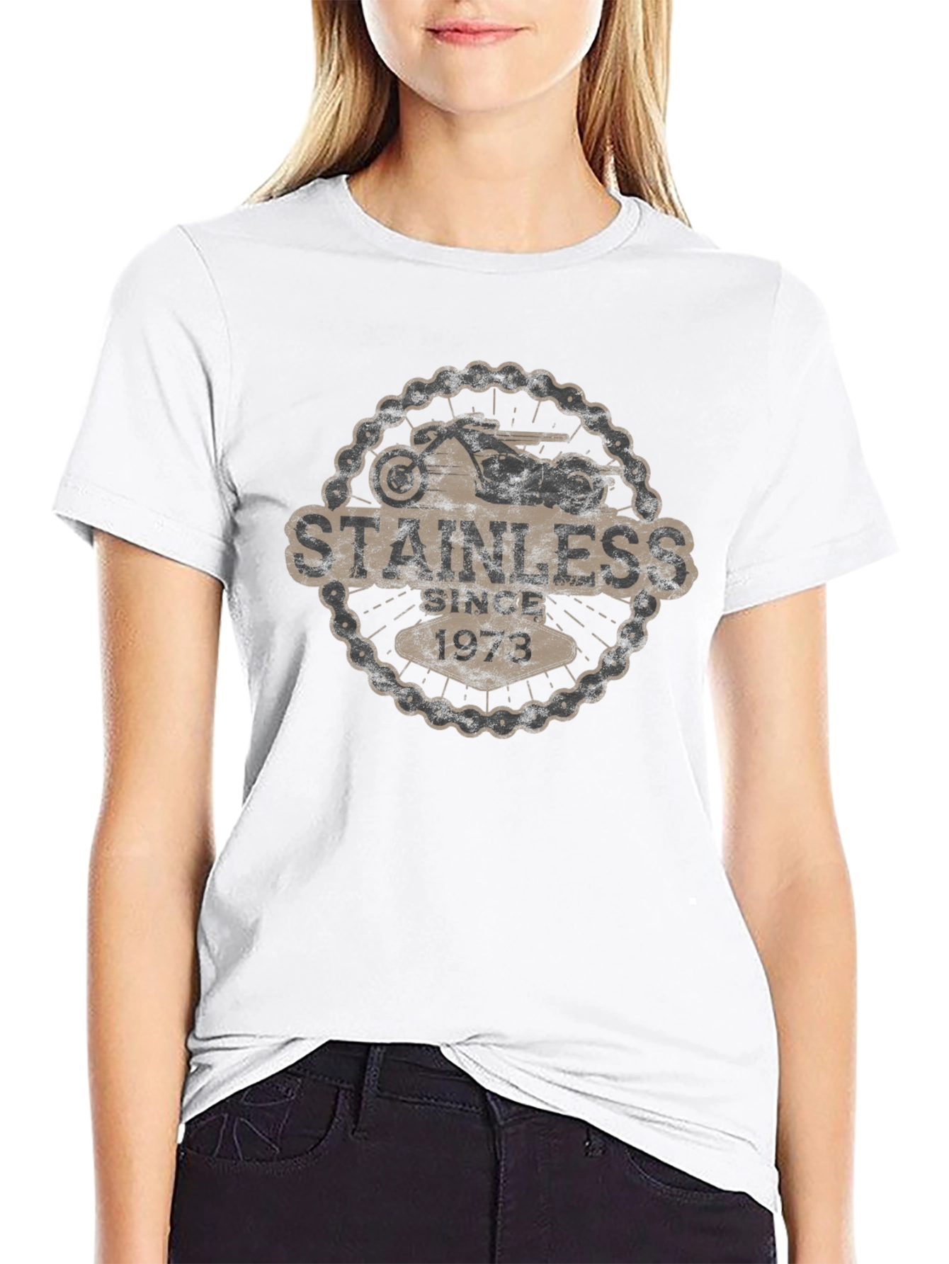 Stainless Since 1973 Motorcycle T-Shirt