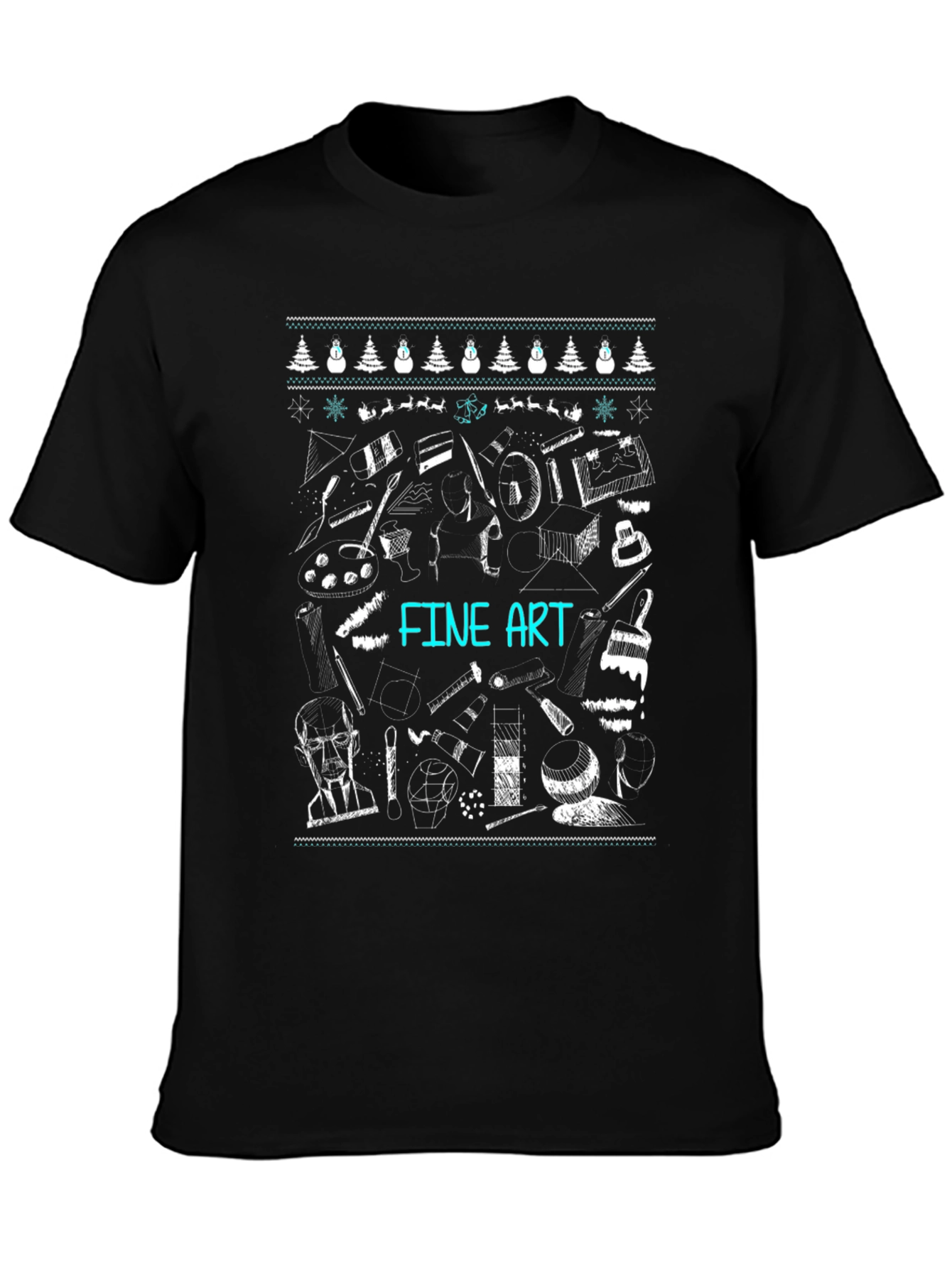 Fine Art Christmas Sweater Pattern T-Shirt