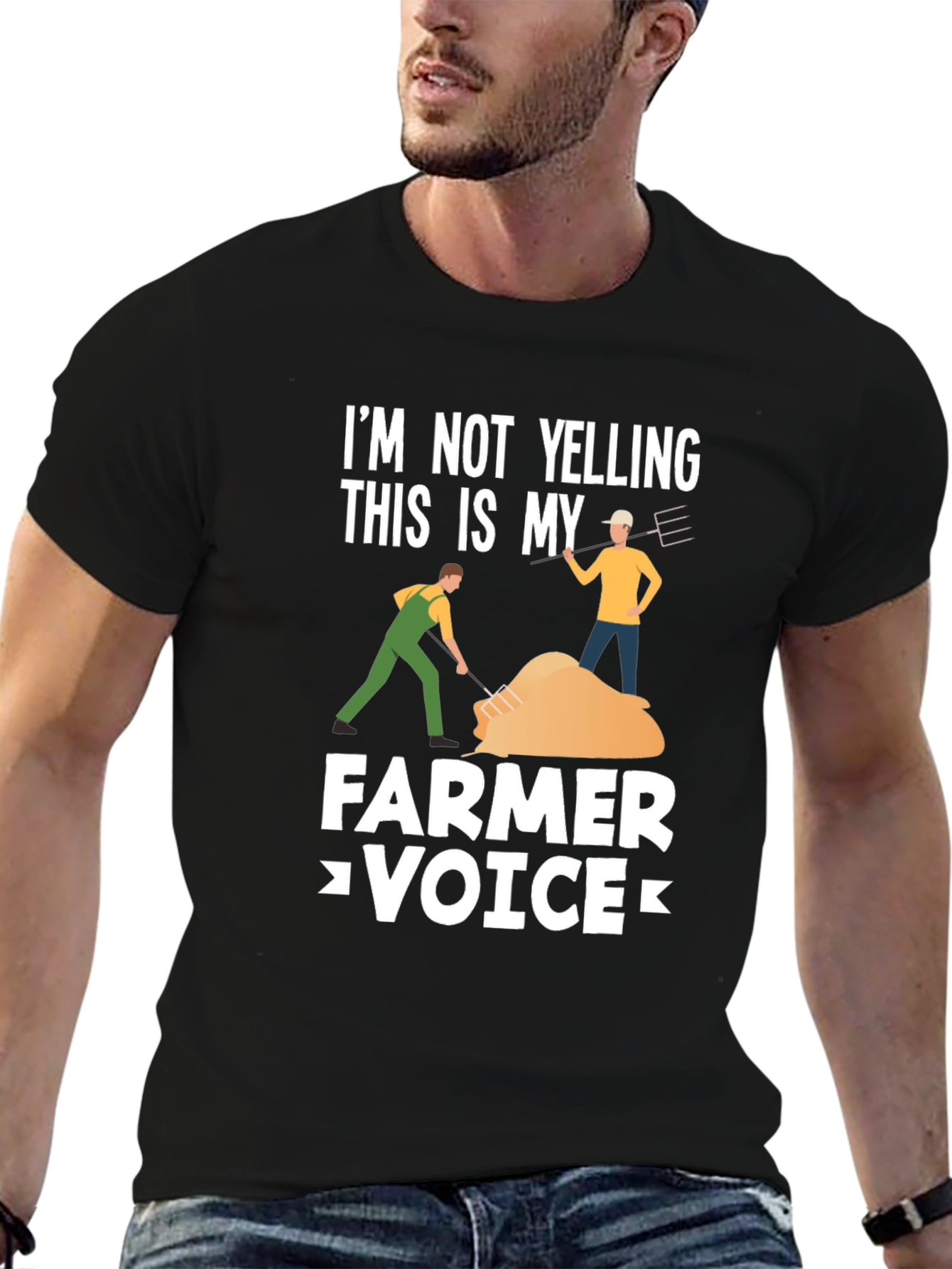 Farmer Voice T-Shirt - Novelty Graphic Tee