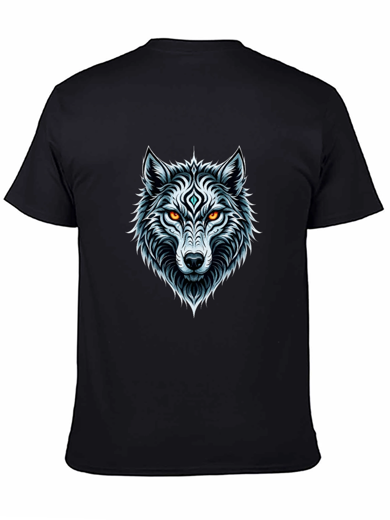 Wolf Graphic Tee - Black Mens T-Shirt