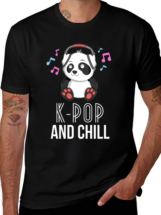 K-Pop and Chill Panda T-Shirt