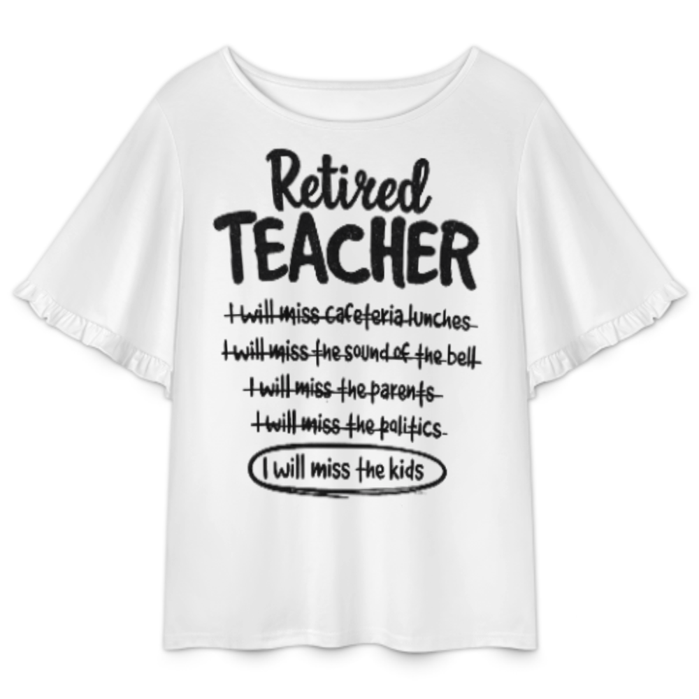 Retired Teacher Graphic Tee, Funny Retirement Shirt for Teachers, Classroom Humor T-Shirt, Gift for Retired Educators, Cozy Casual Teacher Life Top(z629)