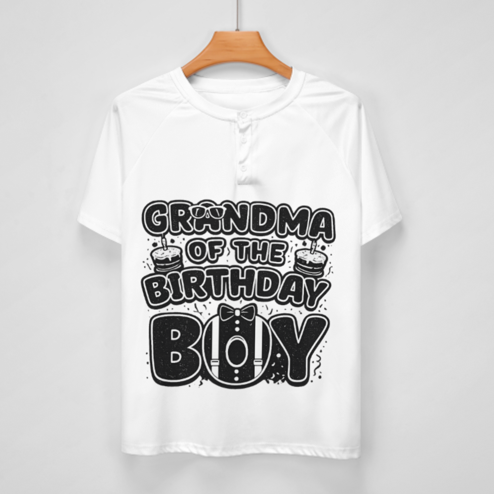 Grandma Of The Birthday Boy Shirt, Funny Family Birthday Graphic Tee, Retro Celebration Party T-Shirt, Cute Matching Birthday Outfit Top(z749)