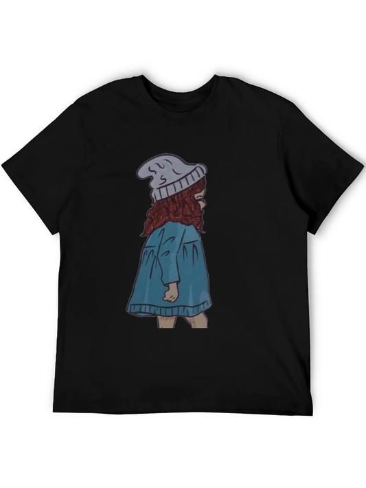 Unique Graphic Print Black T-Shirt