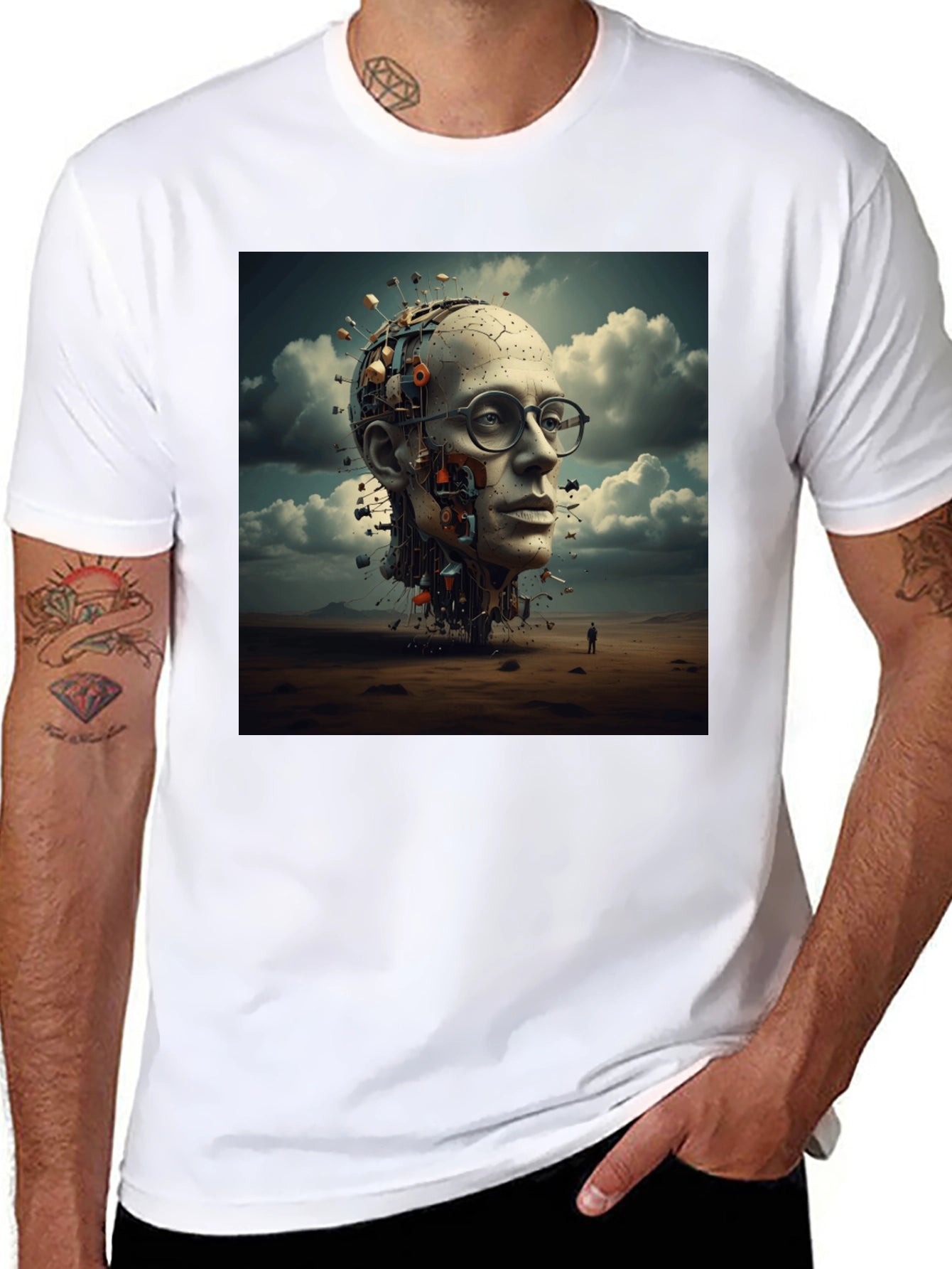 Abstract AI Head T-Shirt
