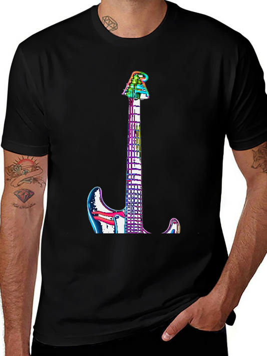 Rainbow Guitar Graphic Tee
