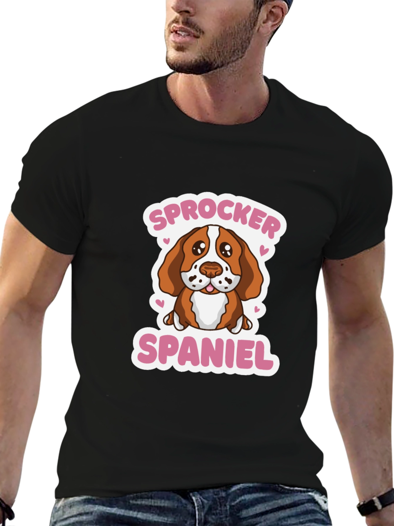 Sprocker Spaniel Dog Graphic Tee - Cute Puppy T-Shirt