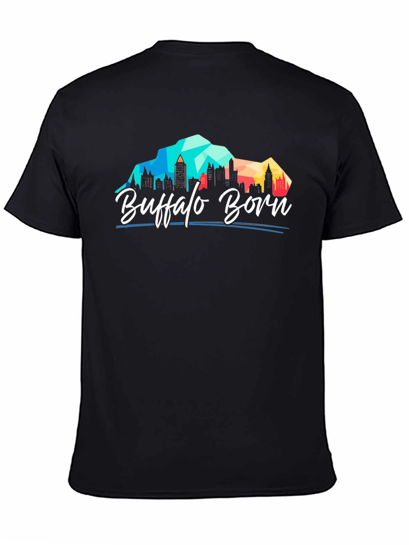 Buffalo Born Graphic Tee - Black Cotton T-Shirt
