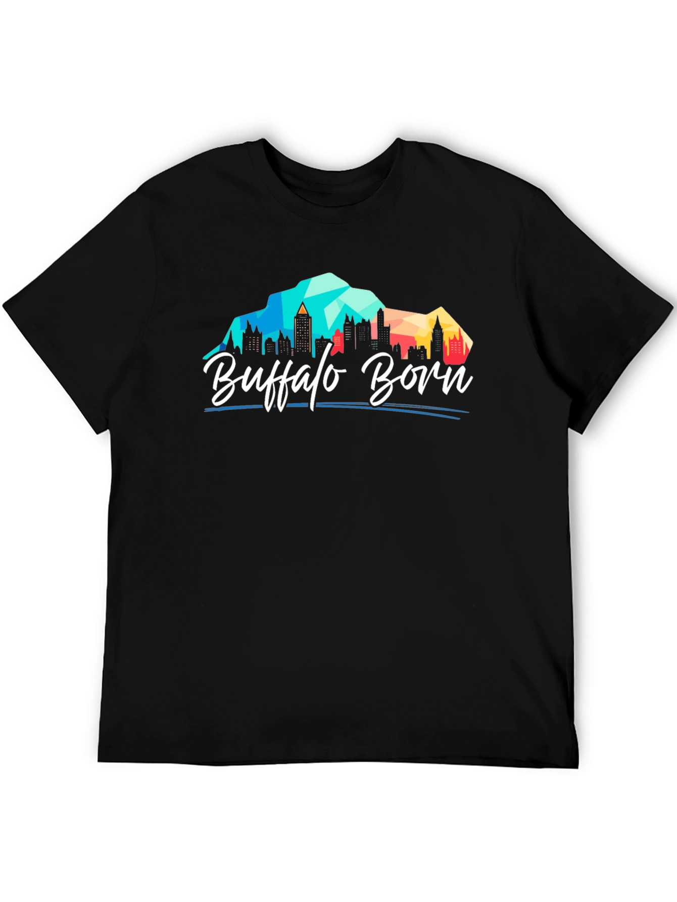 Buffalo Born Graphic Tee - Black Cotton T-Shirt