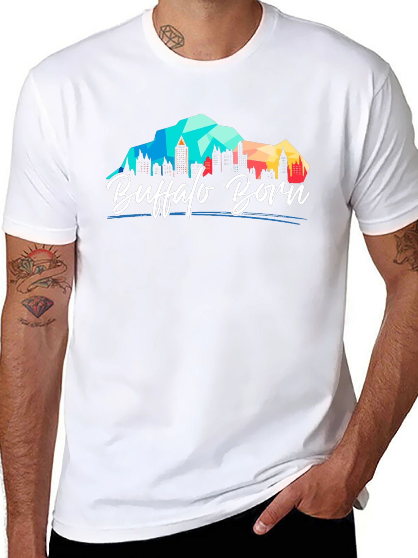 Buffalo Born Graphic Tee - Black Cotton T-Shirt
