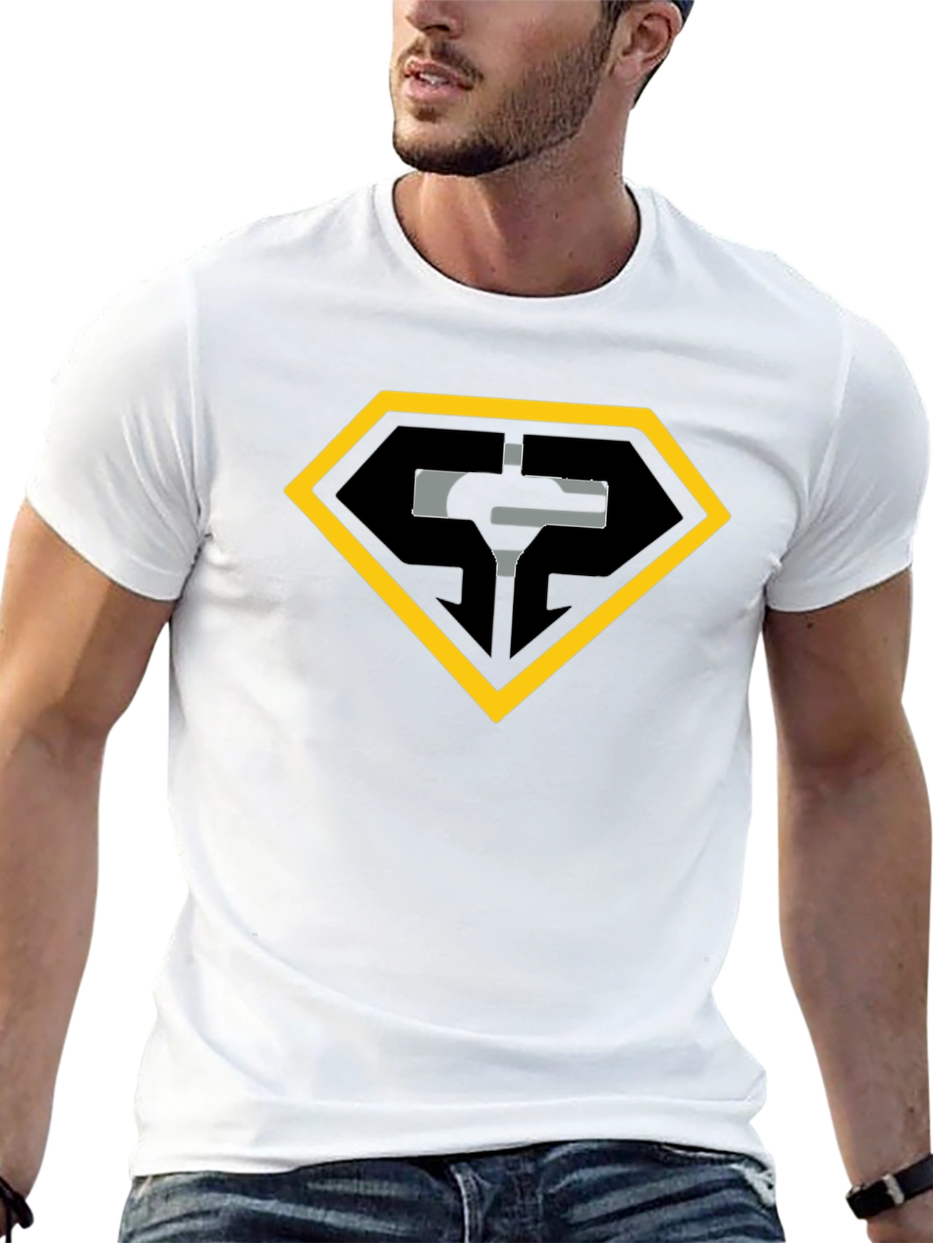 Hammer Time T-Shirt - Black Tee with Shield Graphic