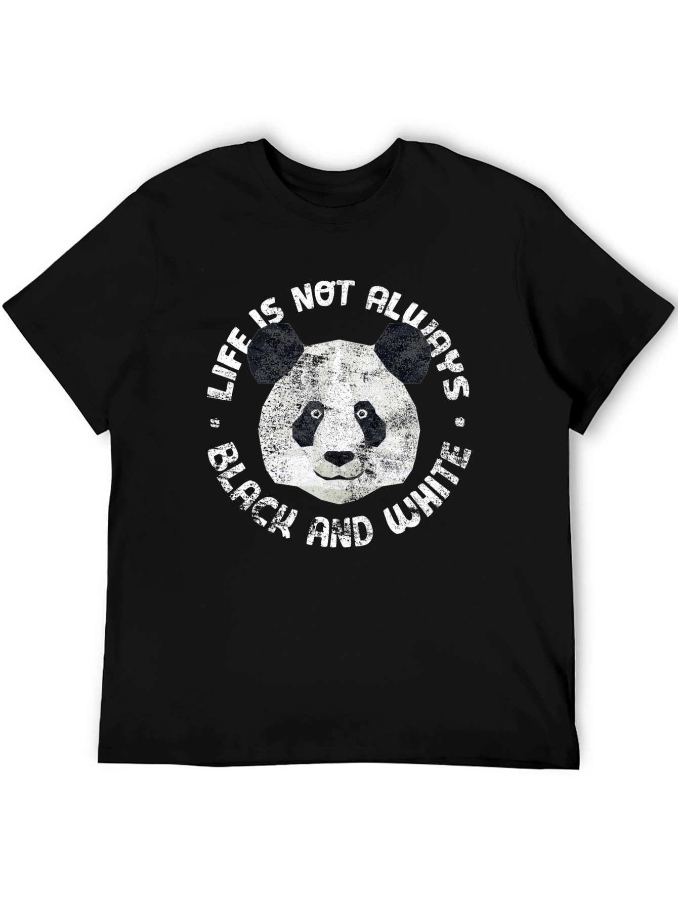 Panda Life T-Shirt - Black and White Design