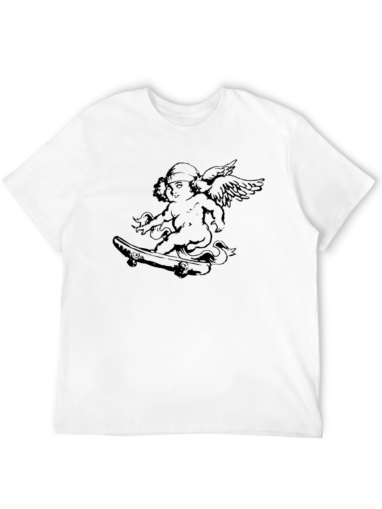 Black Angel Skateboarder Graphic Tee