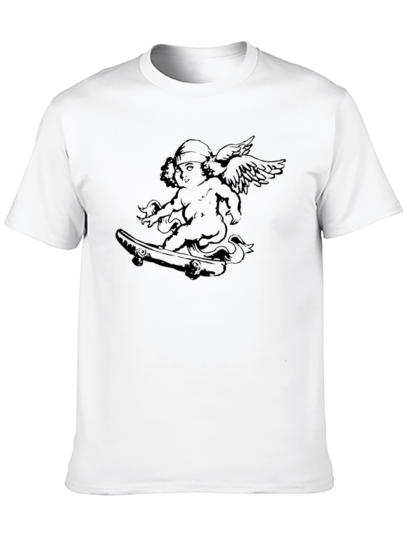 Black Angel Skateboarder Graphic Tee