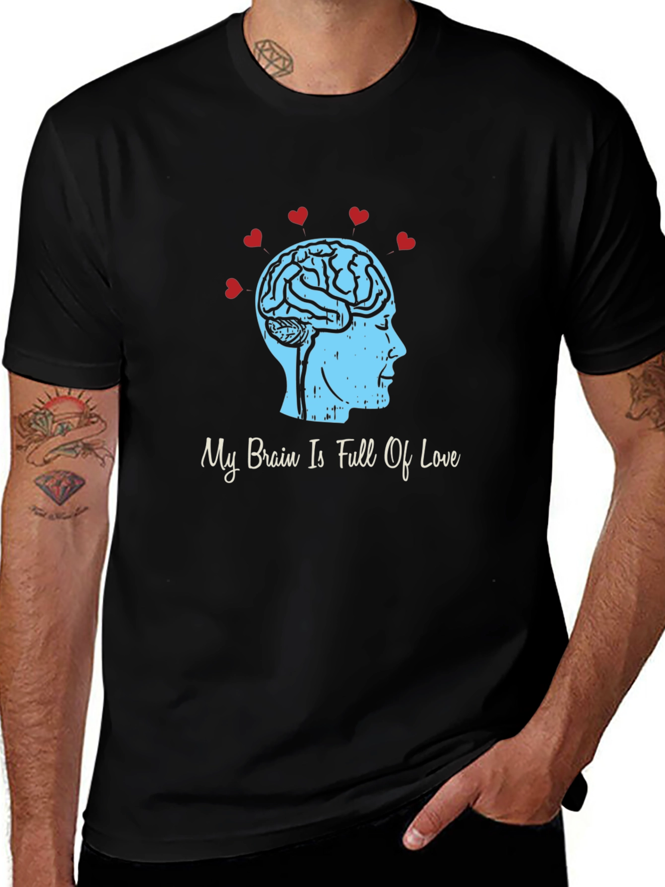 My Brain Is Full Of Love Graphic T-Shirt