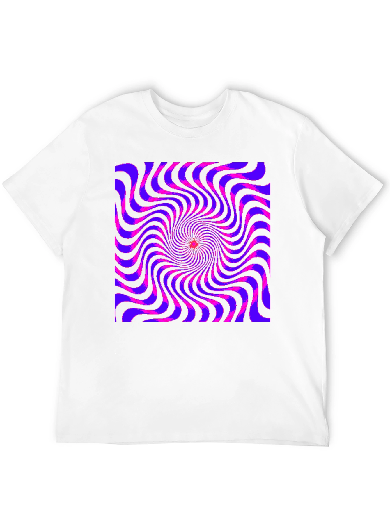 Optical Illusion Spiral Graphic Tee - Black