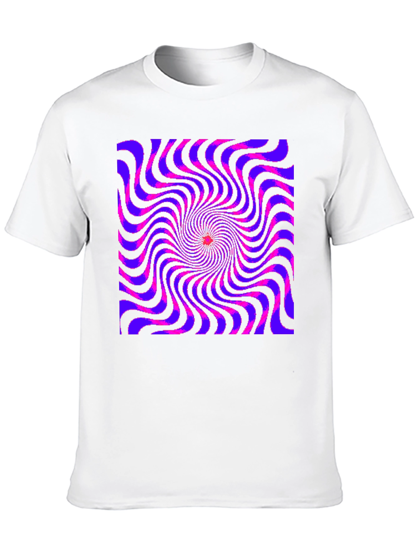 Optical Illusion Spiral Graphic Tee - Black