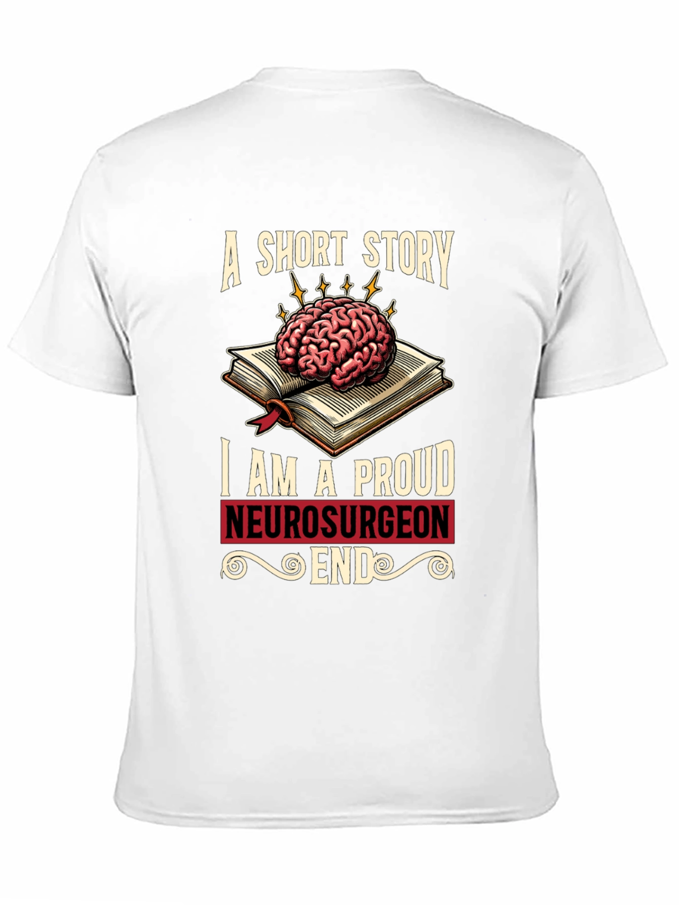 Proud Neurosurgeon Brain Book T-Shirt