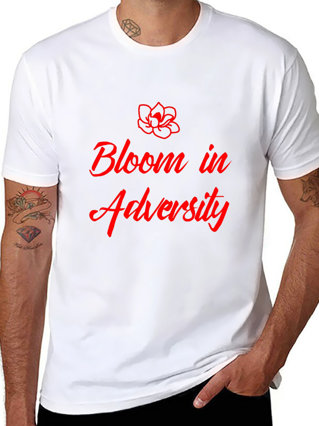 Bloom in Adversity Graphic Tee - Stylish and Inspiring
