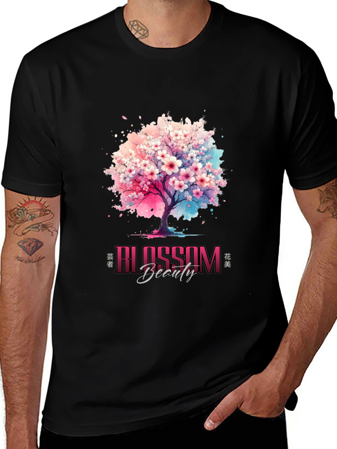 Blossom Beauty Graphic Tee - Artistic Design