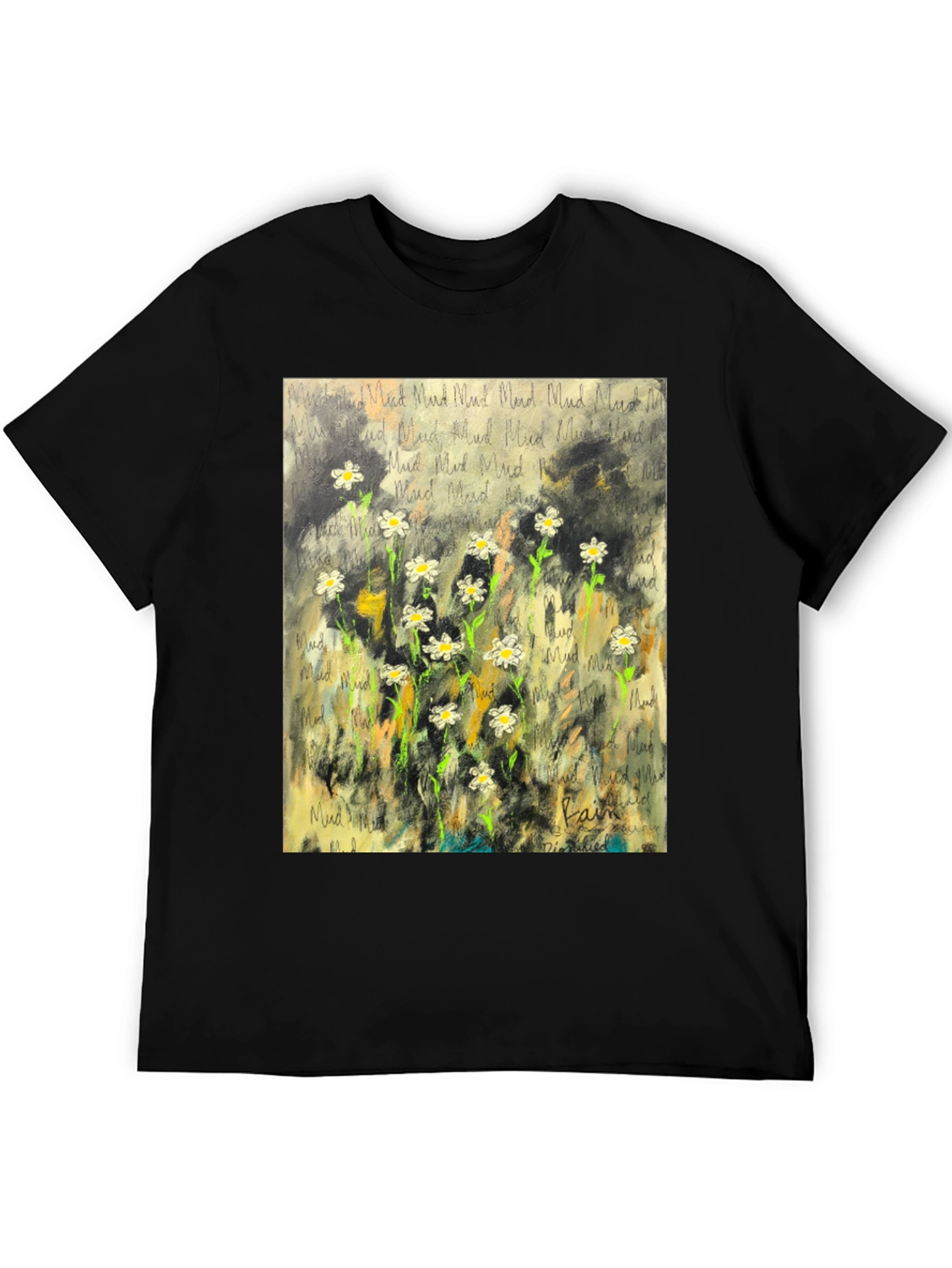 Mud Field Flower T-Shirt - Artistic Design