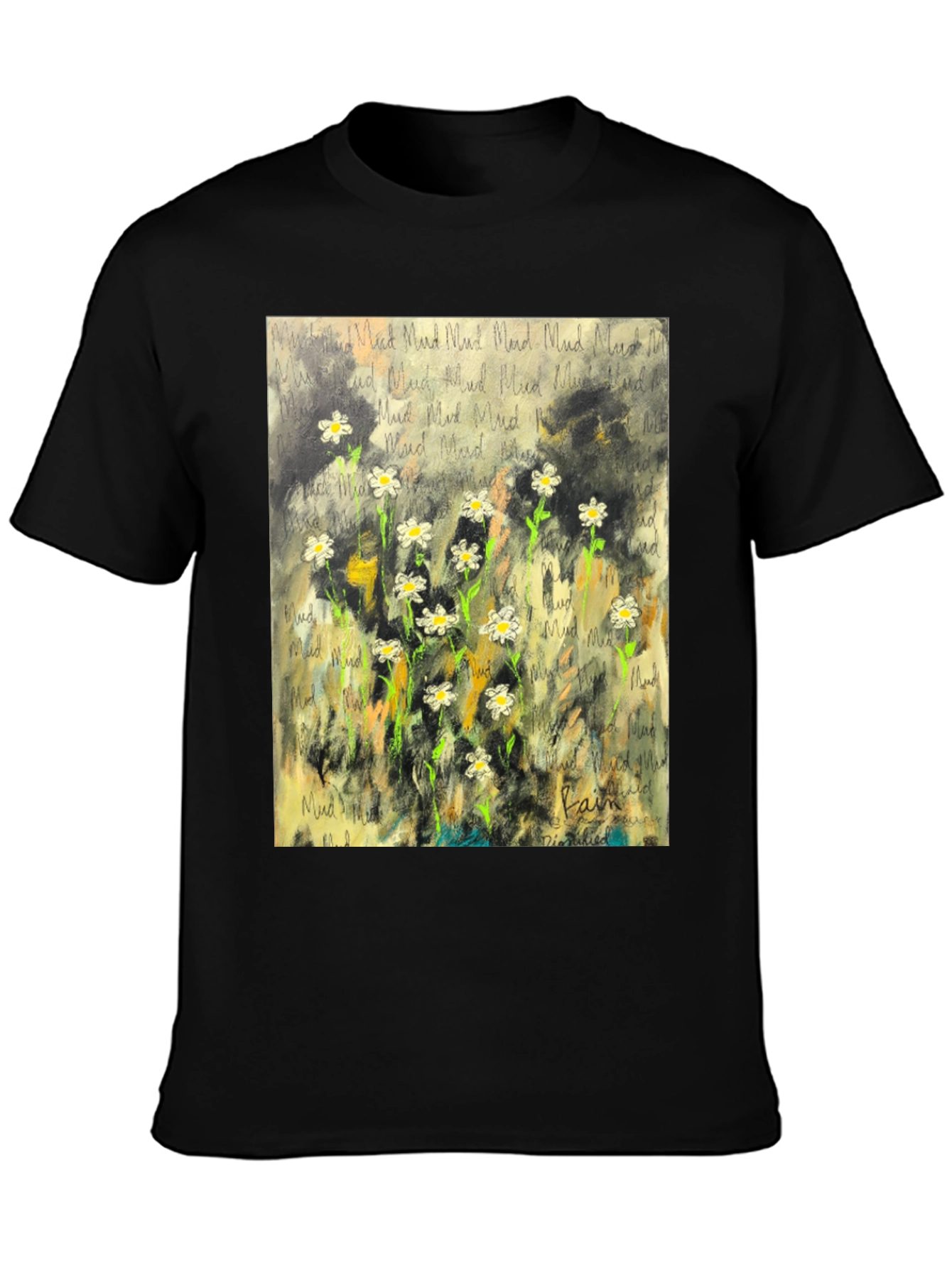 Mud Field Flower T-Shirt - Artistic Design