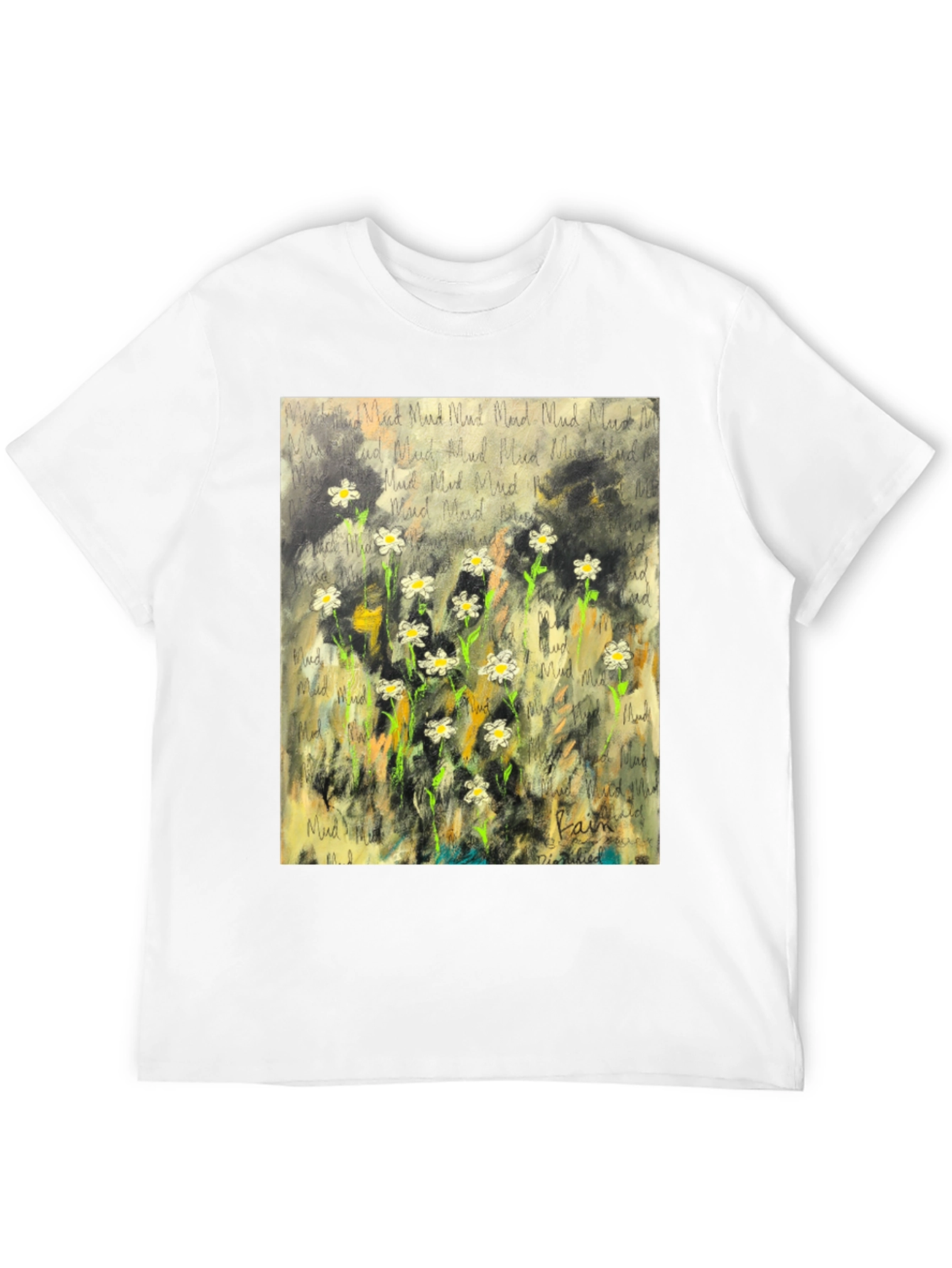 Mud Field Flower T-Shirt - Artistic Design
