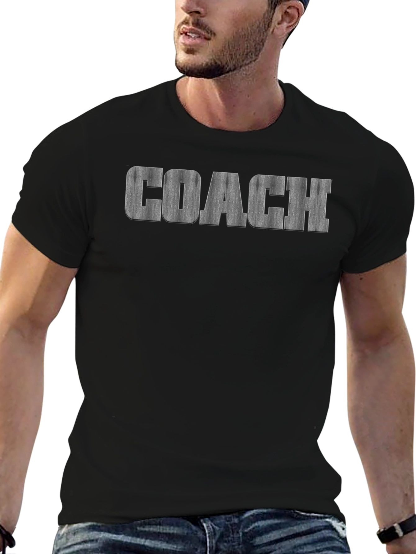 Mens COACH Graphic Print Black T-Shirt