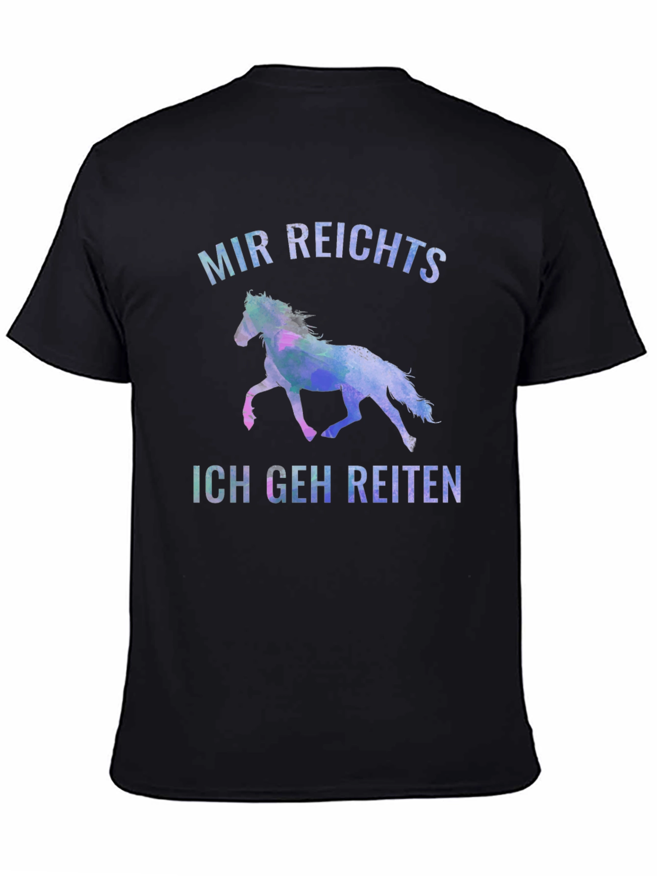 Mir Reichts Ich Geh Reiten Black T-Shirt