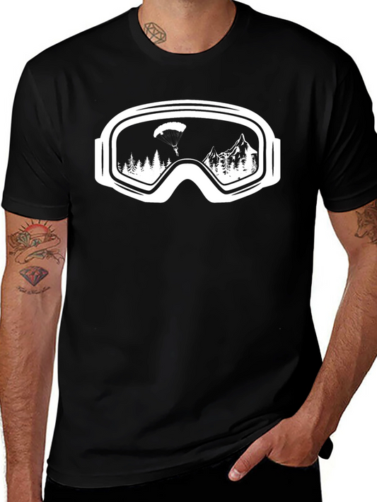 Paragliding Goggles Graphic Tee - Adventure Shirt